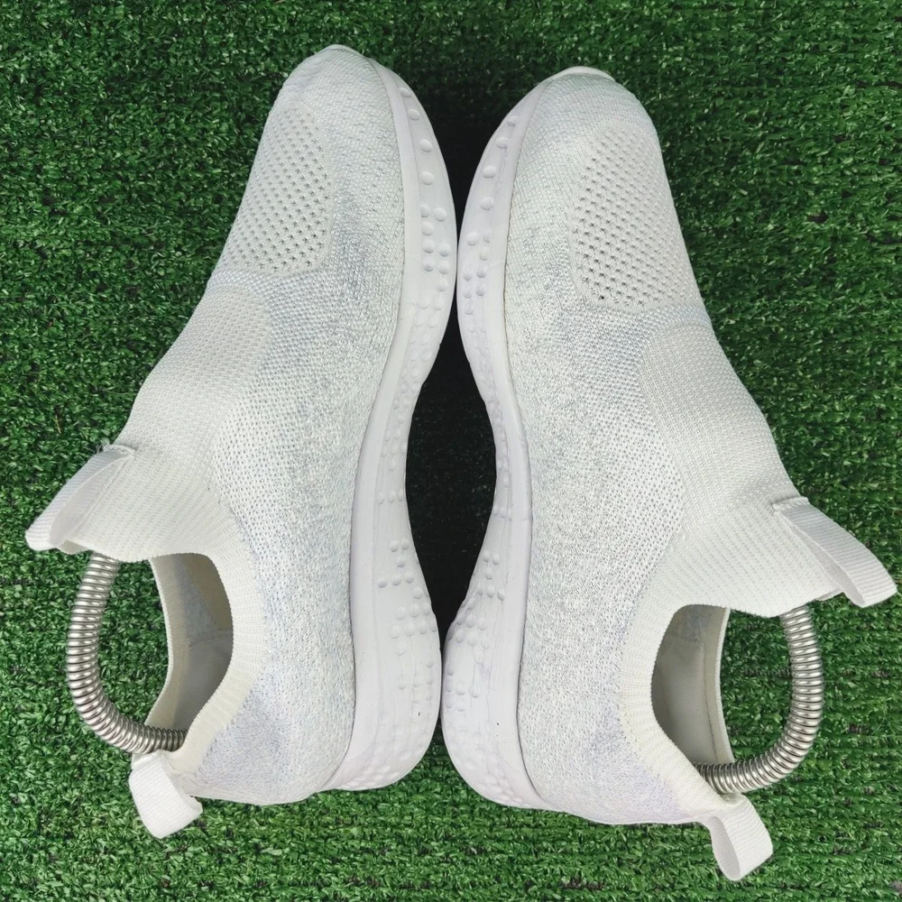 Avia Sneakers Women 7W White Slip On Knit Memory Foam Athletic Shoes WWAI40AC002